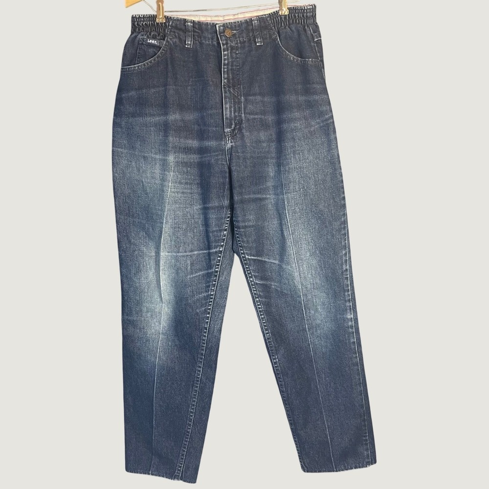 Vintage 80s 90s Lee M.R. Jeans Womens 30x27 Whiskered Bareback Tapered Fades